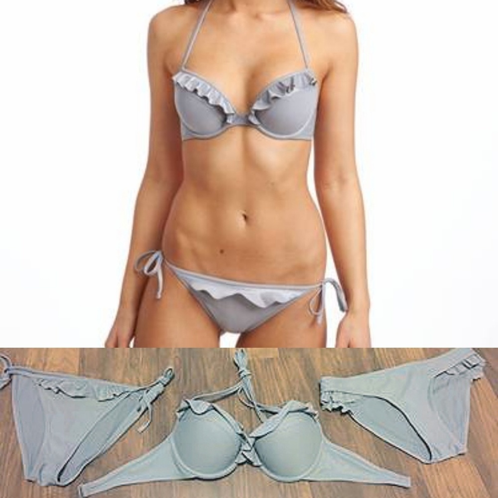 32D Aerie pushup bikini w/ two size small bottoms